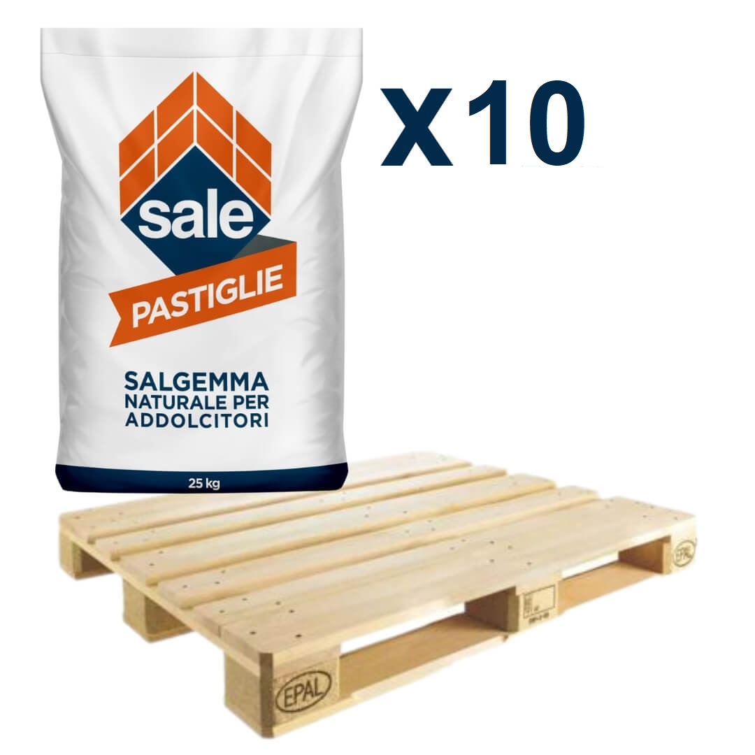 ITALKALI PASTIGLIE DI SALGEMMA SALE ADDOLCITORE SACCHI DA 25 KG – BANCALE DA 10 SACCHI