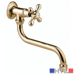 RUBINETTO BRONZATO RETRÒ LAVELLO STELLA CROCE MANIGLIA DECÒ MANOPOLE OTTONE ANTICO RETRO DECO (12006S)