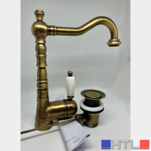 EMMEVI MISCELATORE LAVABO CON SCARICO AUTOMATICO BRONZO SERIE LAGUNA ART.40513