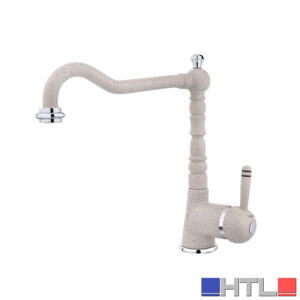 EMMEVI MISCELATORE LAVELLO CON BOCCA GIREVOLE GRANITO AVENA SERIE LAGUNA ART.40516