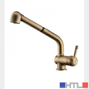EMMEVI MISCELATORE LAVELLO CON DOCCETTA ESTRAIBILE E BOCCA GIREVOLE BRONZO SERIE LAGUNA ART.4066