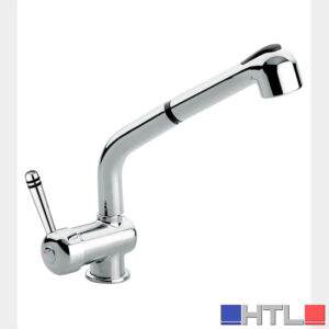 EMMEVI MISCELATORE LAVELLO CON DOCCETTA ESTRAIBILE E BOCCA GIREVOLE CROMO ART.4066