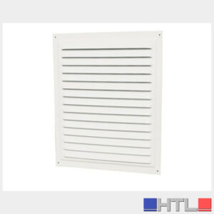 Griglia Quadrata In Metallo Bianco Con Rete Antinsetti Griglie 250 x 250 mm.
