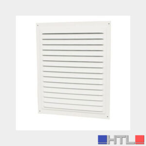 Griglia Quadrata In Metallo Bianco Con Rete Antinsetti Griglie 200 x 200 mm.