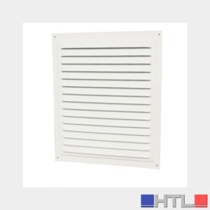 Griglia Quadrata In Metallo Bianco Con Rete Antinsetti Griglie 150 x 150 mm.