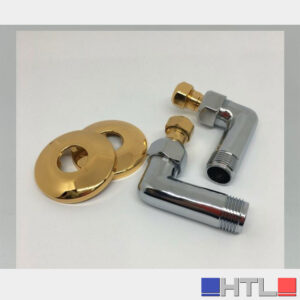 F.LLI FRATTINI RICAMBIO ORIGINALE COPPIA CURVETTA ½” Ø 10 FINITURA CROMO/ORO