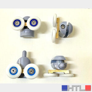 KIT COMPLETO DI 4 pz. CUSCINETTI CON 2 RUOTE BOX DOCCIA DC