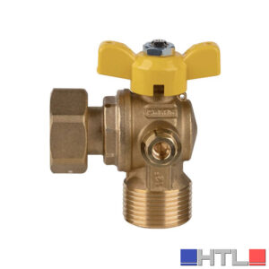 VALVOLA A SFERA A SQUADRO CON CODOLO GIRELLO PER GAS DA 3/4" x 3/4" RUBINETTO