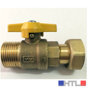 VALVOLA A SFERA DIRITTA CON CODOLO GIRELLO PER GAS DA 3/4" x 3/4" RUBINETTO