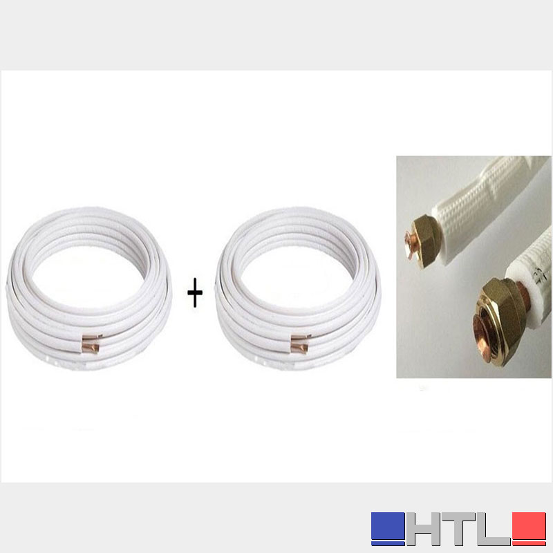 KIT MONTAGGIO CONDIZIONATORE CLIMATIZZATORE TUBI RAME 3,5 Mt. 1/4-3/8 CARTELLATI
