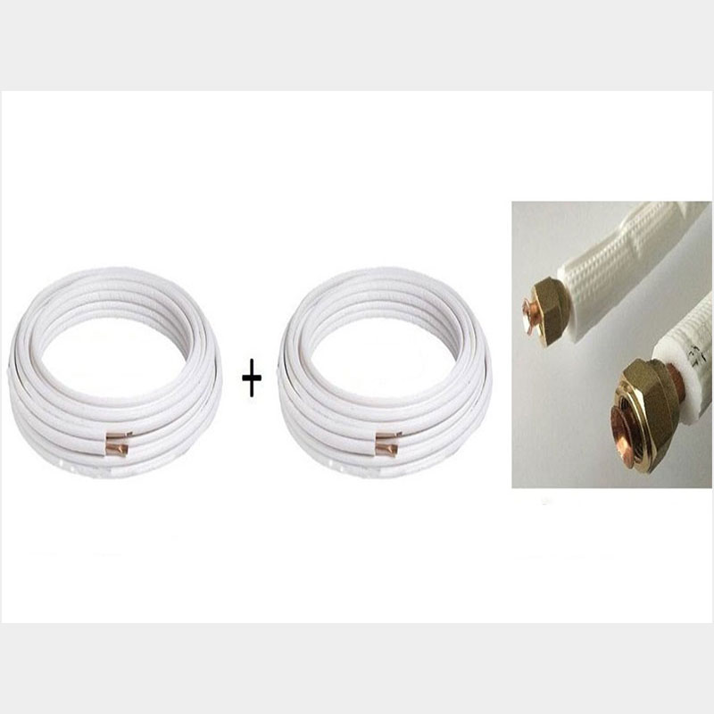 KIT MONTAGGIO CONDIZIONATORE CLIMATIZZATORE TUBI RAME 3,5 Mt. 1/4-3/8 CARTELLATI - immagine 2