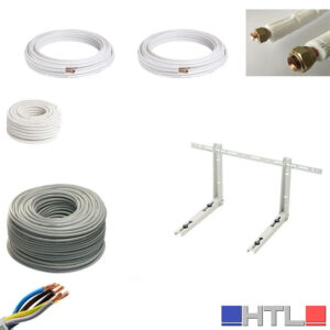 KIT INSTALLAZIONE CONDIZIONATORE CLIMATIZZATORE 3,5MT TUBO RAME 1/4" 3/8" STAFFE