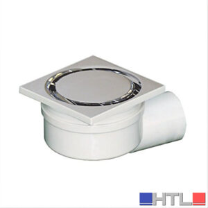CHIUSINO CON GRIGLIA CROMATA ARREDO IN ABS POZZETTO SIFONATO RACCOLTA ACQUA SCARICO 10 x 10 cm