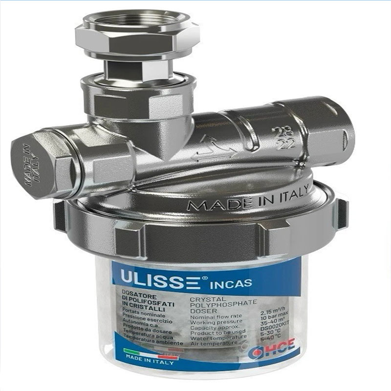 HCE POLIFILTER DOSATORE DI POLIFOSFATO IN CRISTALLI ULTRA COMPATTO ULISSE INCAS DS00500012S 1/2" F x 1/ " F - immagine 2