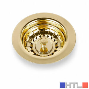 PILETTA BASKET 3"½ LAVELLO CUCINA INCASSO IN OTTONE DORATO ORO