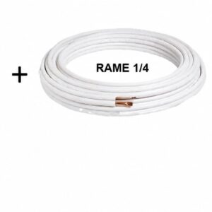 KIT MONTAGGIO CONDIZIONATORE CLIMATIZZATORE TUBI RAME 2 Mt. 1/4-3/8 CARTELLATI
