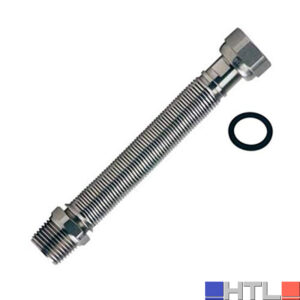 INOXESTENS TUBO GIUNTO FLESSIBILE ESTENSIBILE 3/4" L. 75 x 130 mm ACCIAIO INOX PER ACQUA RISCALDAMENTO MF MADE IN ITALY