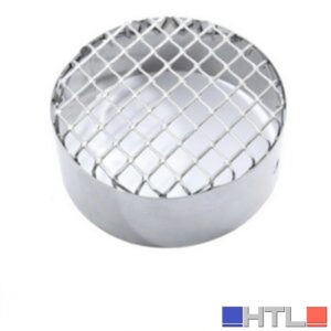 TERMINALE GRIGLIA SCARICO FUMI ACCIAIO INOX diam. 60 TUBO ALLUMINIO ASPIRAZIONE