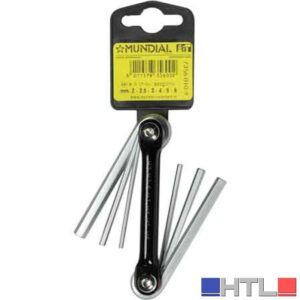 SET CHIAVI ESAGONO MUNDIAL 2 - 2,5 - 3 - 4 - 5 - 6 mm