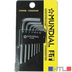 SERIE CHIAVI MASCHIO ESAGONALE MUNDIAL 7 pezzi (1,5÷6 mm)