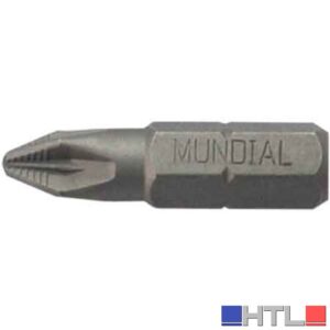INSERTO CROCE 'POZIDRIV' MUNDIAL 1/4"  PZ 1 (Confezione da 12 pezzi)