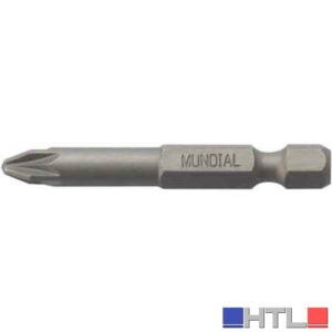 INSERTO PROLUNGATO PER VITI CROCE 'POZIDRIV' 1/4" MUNDIAL PZ 2 (Confezione da 12 pezzi)