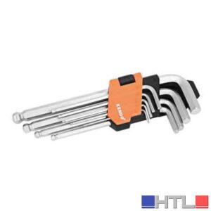 SET CHIAVI MASCHIO ESAGONALI LUNGHE KENDO C/SFERA 9 PEZZI 1,5 2 2,5 3 4 5 6 8 10 mm