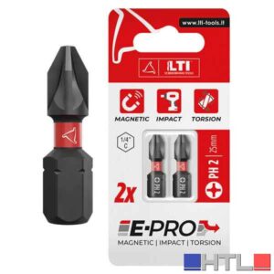 INSERTI IMPACT PER VITI CON IMPRONTA A CROCE 'POZIDRIV' E-PRO KRINO PZ 1