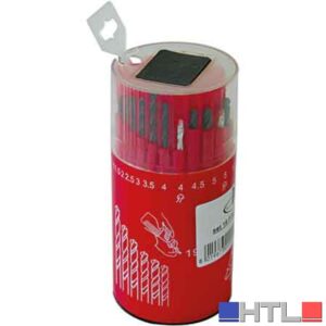 SERIE PUNTE 'RULLATE' PER FERRO ECEF 19 pezzi - 1÷10 mm