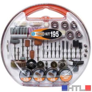 SET ACCESSORI PER MINI TRAPANO 'PG195A' 195 pezzi