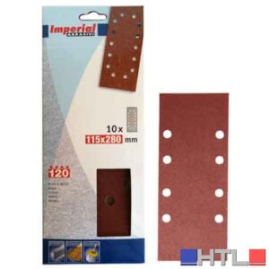 FOGLIO ABRASIVO 115X280 MM Grana 120 - 10 pezzi