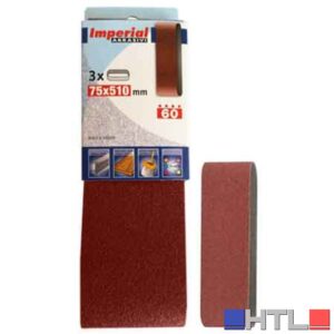 NASTRO ABRASIVO 75X510 MM Grana 120 - 3 pezzi