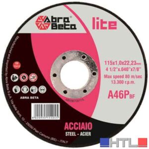 DISCO DA TAGLIO PER FERRO SOTTILE ABRA BETA Ø 115x1,0 mm (Confezione da 50 pezzi)