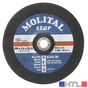 DISCO DA TAGLIO PER FERRO MOLITAL Ø 115x3,2 mm