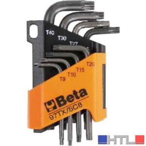 SERIE CHIAVI MASCHIO PIEGATE TORX ART. 97TX/SC8 BETA 8 pezzi - T9÷T40