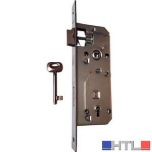 SERRATURA PER PORTE IN LEGNO 'PATENT GRANDE' FRONTALE BORDO QUADRO BONAITI E40 - Ottonata
