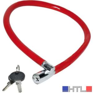 LUCCHETTO PER BICI A CAVO 10 mm x 65 cm
