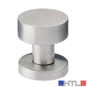 POMOLO FISSO INOX 'PIANO' Ø 52 mm - Colore Inox satinato (Confezione da 2 pezzi)