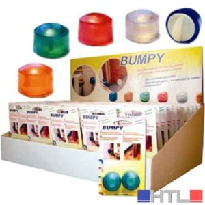 PARACOLPO 'BUMPY' Espositore da banco con 60 blister da 2 pezzi