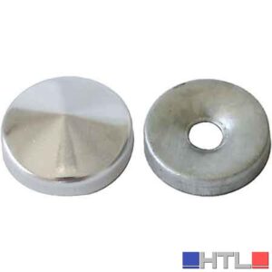 BORCHIA COPRIVITE BOMBATA 14 mm - Ottone nichelato (Confezione da 200 pezzi)