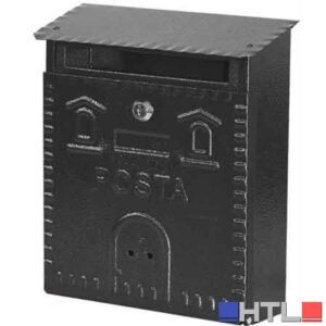 CASSETTA POSTALE 'RUSTICA' mm 230x90x290h - Nera