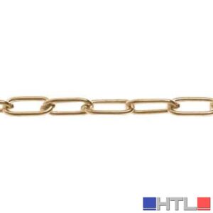 CATENA GENOVESE OTTONATA CARDINALE N° 14 - (2,2 mm) - PxH 15,2x6,2 - scatola 25 mt
