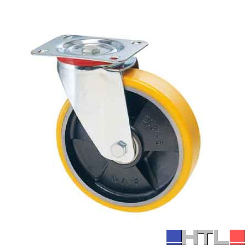 RUOTA INDUSTRIALE GIREVOLE ART. 22 AVO 125x25 mm - portata 170 kg