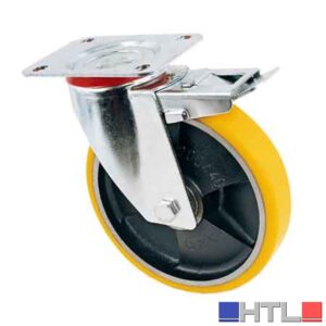 RUOTA INDUSTRIALE GIREVOLE C/FRENO ART. 22 AVO 100x25 mm - portata 120 kg