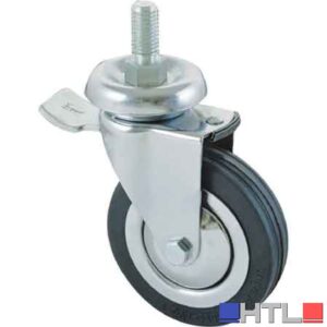 RUOTA ARREDAMENTO ART. 155BISB AVO C/FRENO 100x24 mm - fil. M12 - portata 80 kg