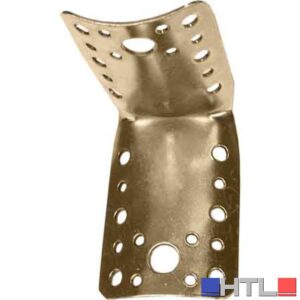 PIASTRA AD ANGOLO PER PALI Ø 80/100 65x80 mm - spessore 2 mm