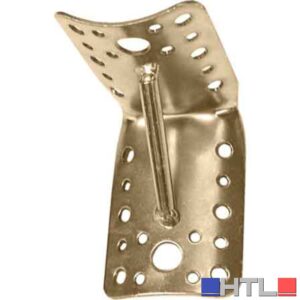 PIASTRA AD ANGOLO C/RINFORZO PER PALI Ø 80/100 65x85 mm - spessore 2 mm