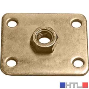 PIASTRA CON DADO SALDATO  M10 - 50x60x3 mm