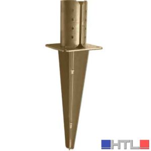 SUPPORTO PER PALI CON ANCORAGGIO AL TERRENO mm 100x40h