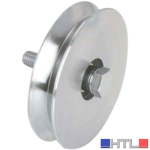 RUOTA CON BULLONE PER CANCELLI GOLA Y 100 mm